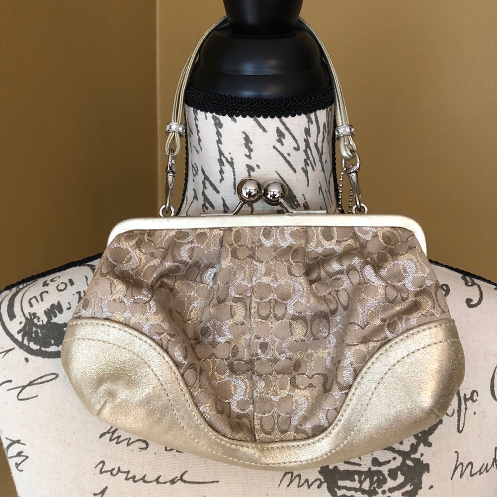 Coach Signature Lurex Evening Bag